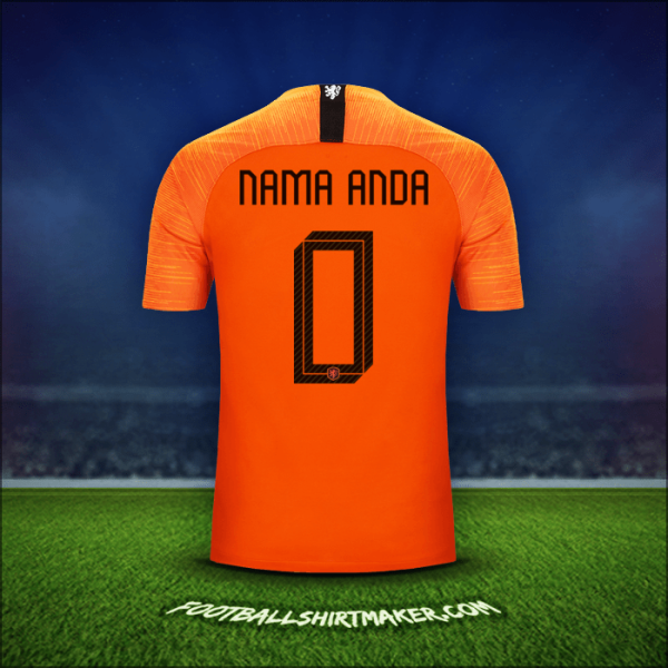 Jersey Belanda 2018/19 -  nama anda - 0