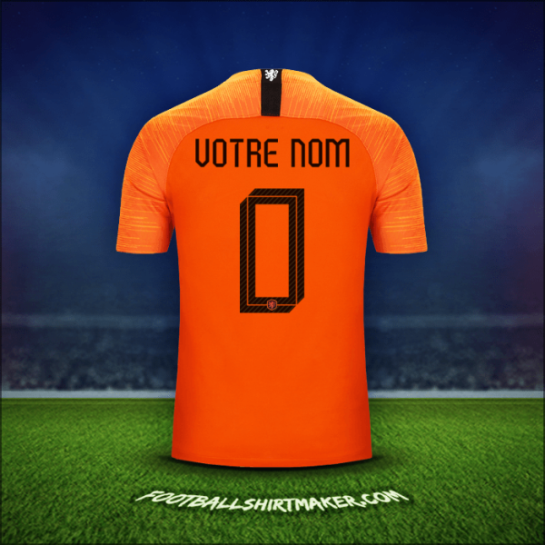 Maillot Pays-Bas 2018/19 -  votre nom - 0