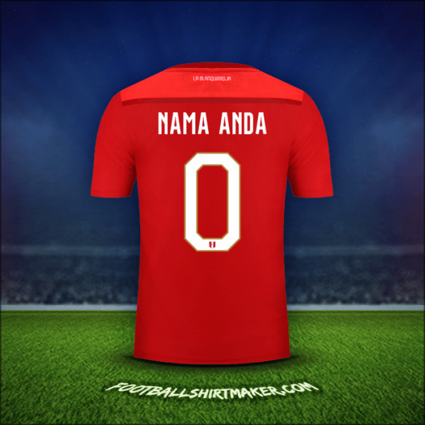 Jersey Peru 2018/19 Alternatif -  nama anda - 0