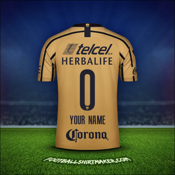 Shirt Pumas UNAM 2018/19 Away -  your name - 0