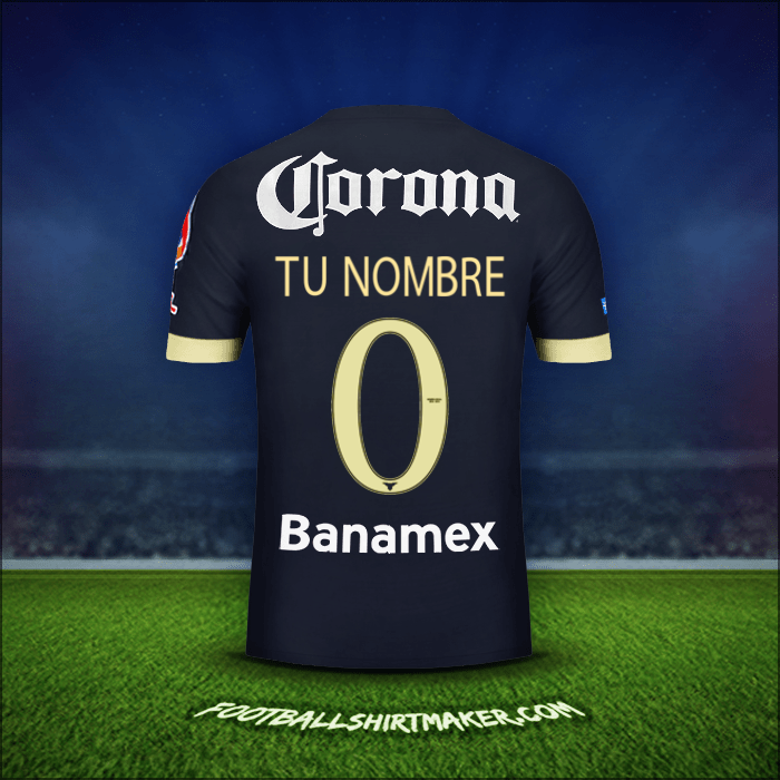 Camiseta Club America 2014/15 Visita -  tu nombre - 0