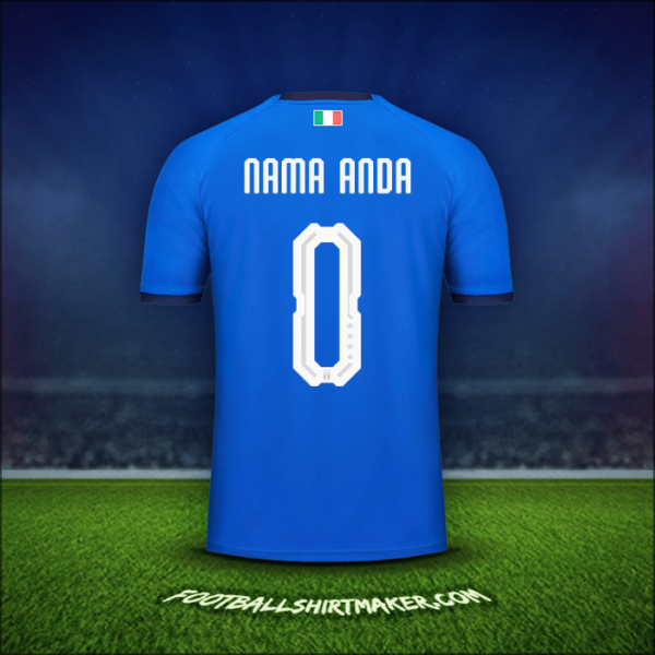 Jersey Italia 2018 -  nama anda - 0
