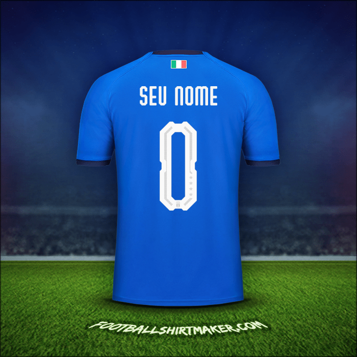 Camisa Itália 2018 -  seu nome - 0