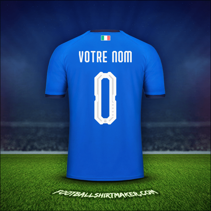 Maillot Italie 2018 -  votre nom - 0
