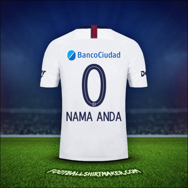 Jersey San Lorenzo 2019 Alternatif -  nama anda - 0