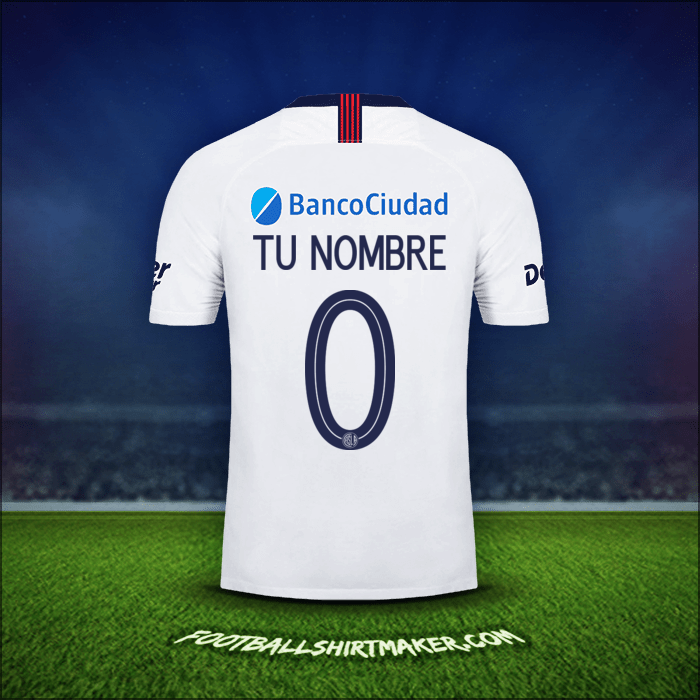 Camiseta San Lorenzo Libertadores 2019 Visita -  tu nombre - 0