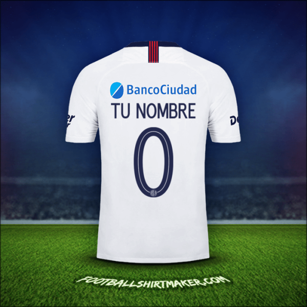 Jersey San Lorenzo Libertadores 2019 Visita -  tu nombre - 0
