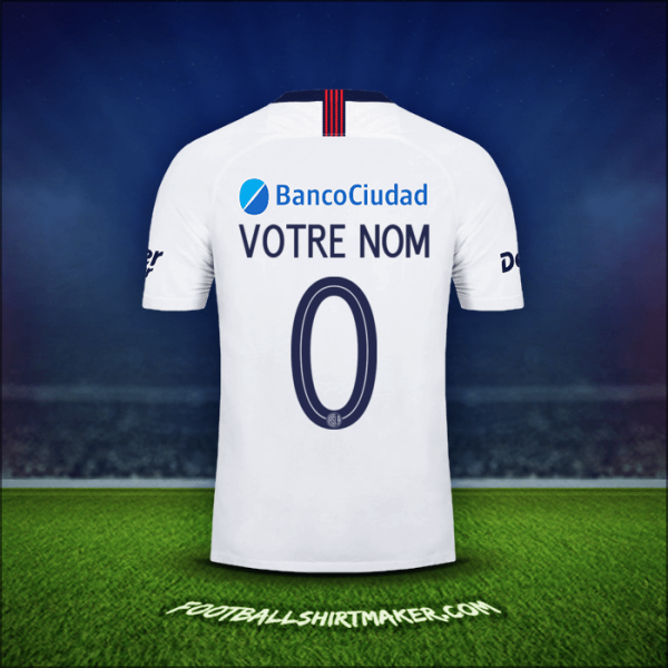 Maillot San Lorenzo Libertadores 2019 Extérieur -  votre nom - 0