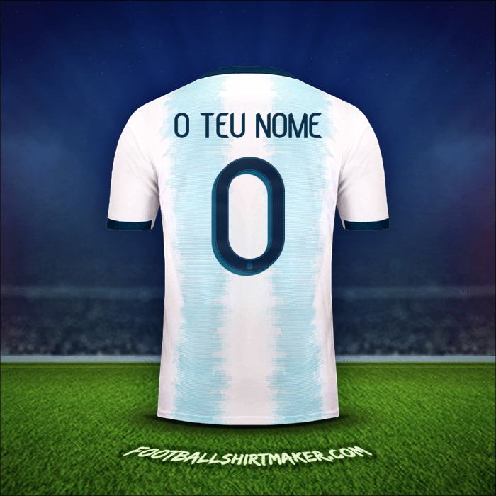Camisola Argentina 2019/20 -  o teu nome - 0