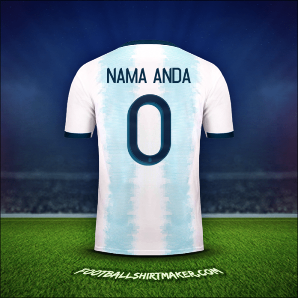 Jersey Argentina 2019/20 -  nama anda - 0