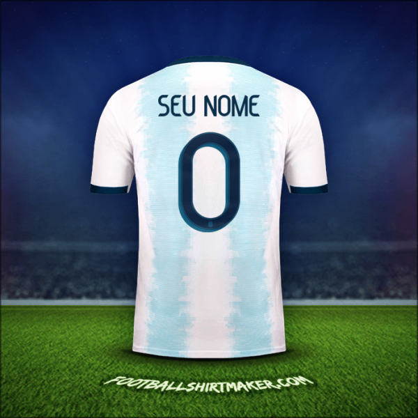 Camisa Argentina 2019/20 -  seu nome - 0
