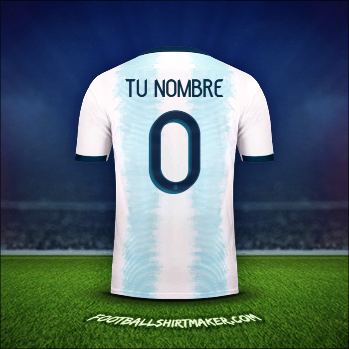 Camiseta Argentina 2019/20 -  tu nombre - 0