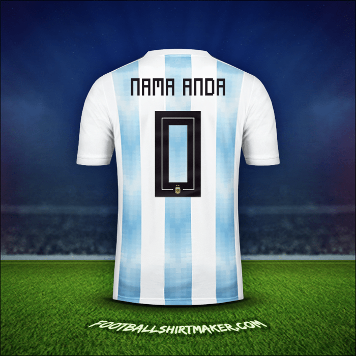 Jersey Argentina 2018 -  nama anda - 0