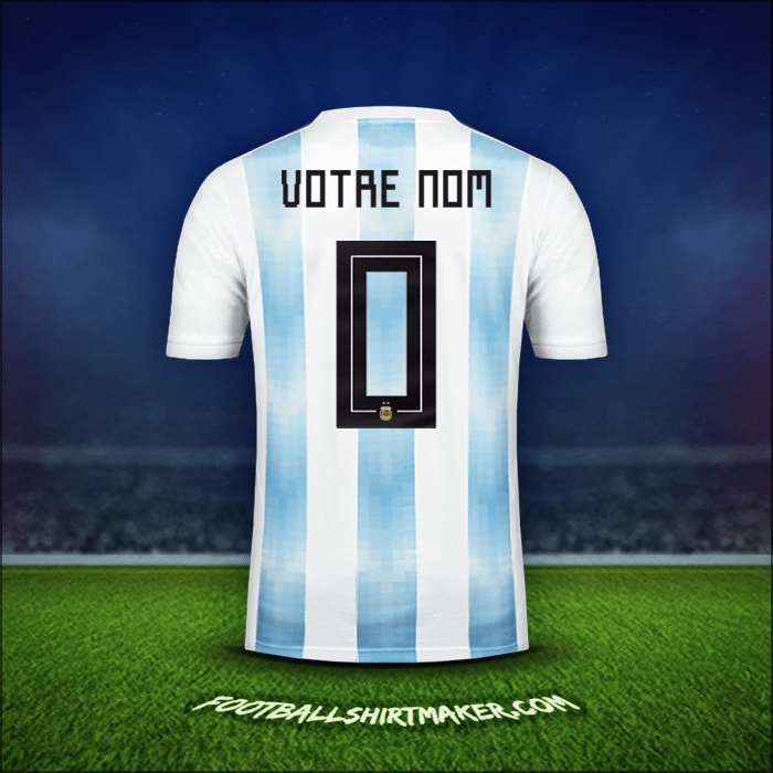 Maillot Argentine 2018 -  votre nom - 0