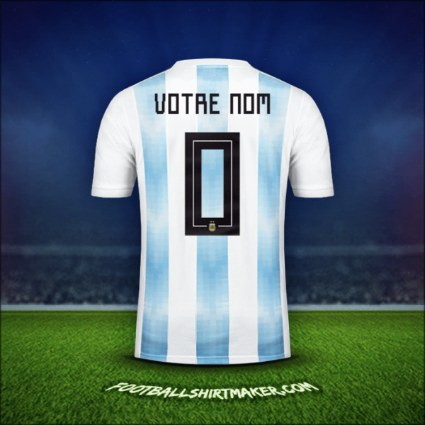 Maillot Argentine 2018 -  votre nom - 0