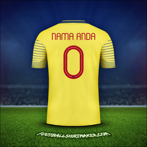 Jersey Kolombia 2019/20 -  nama anda - 0