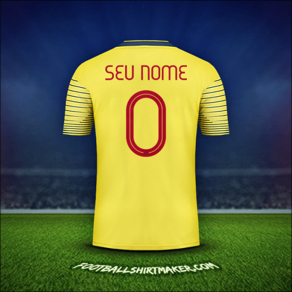 Camisa Colômbia 2019/20 -  seu nome - 0