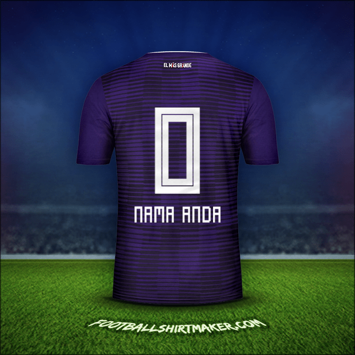 Jersey River Plate 2018 Alternatif -  nama anda - 0
