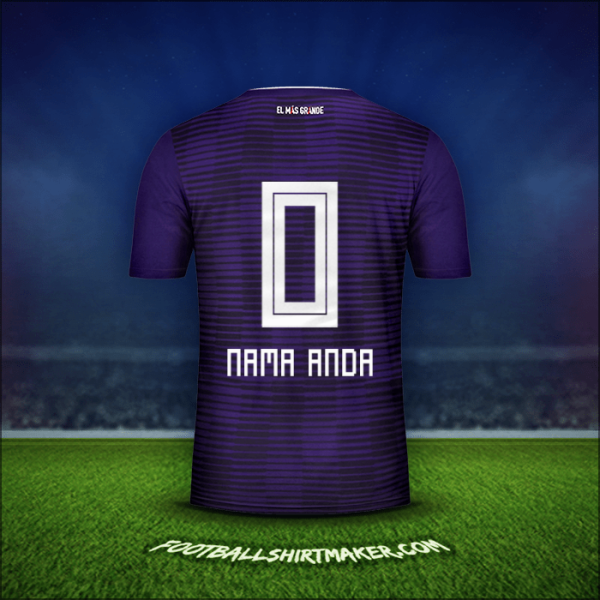 Jersey River Plate 2018 Alternatif -  nama anda - 0