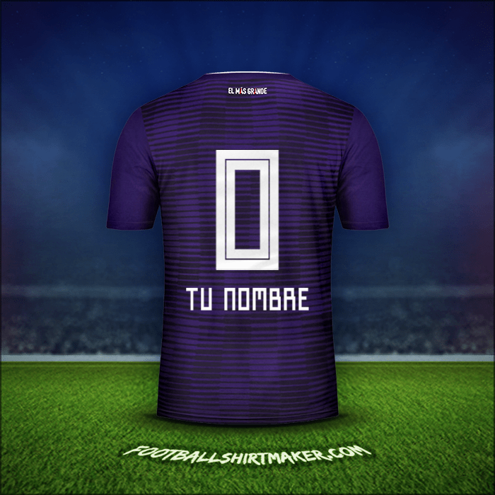 Camiseta River Plate 2018 Visita -  tu nombre - 0