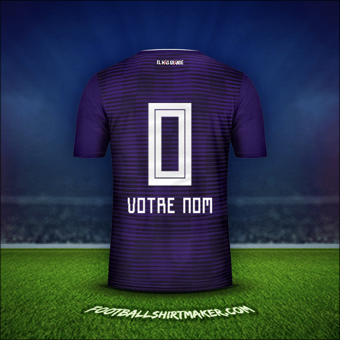 Maillot River Plate 2018 Extérieur -  votre nom - 0