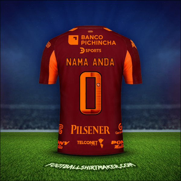 Jersey Barcelona SC 2019 Alternatif -  nama anda - 0