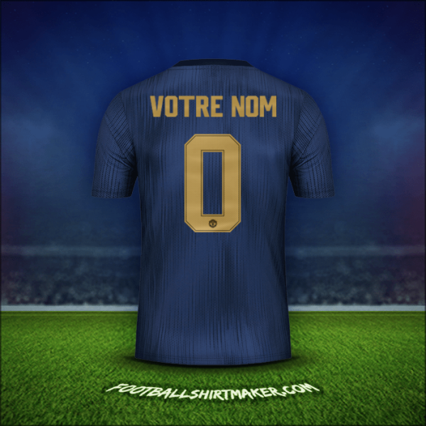 Maillot Manchester United Cup 2018/19 Troisième -  votre nom - 0