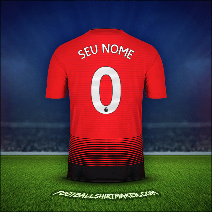 Camisa Manchester United 2018/19 -  seu nome - 0