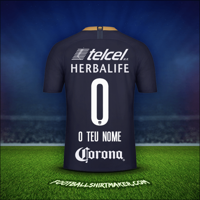 Camisola Pumas UNAM 2018/19 Terceira -  o teu nome - 0