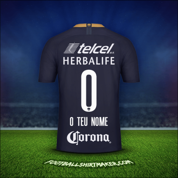 Camisola Pumas UNAM 2018/19 Terceira -  o teu nome - 0