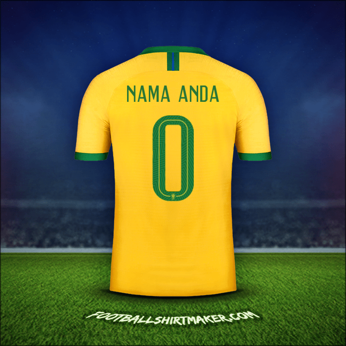 Jersey Brasil 2019 -  nama anda - 0