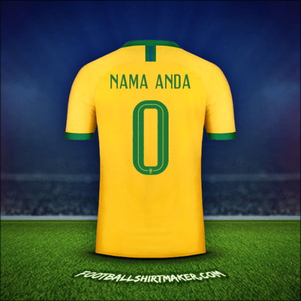 Jersey Brasil 2019 -  nama anda - 0