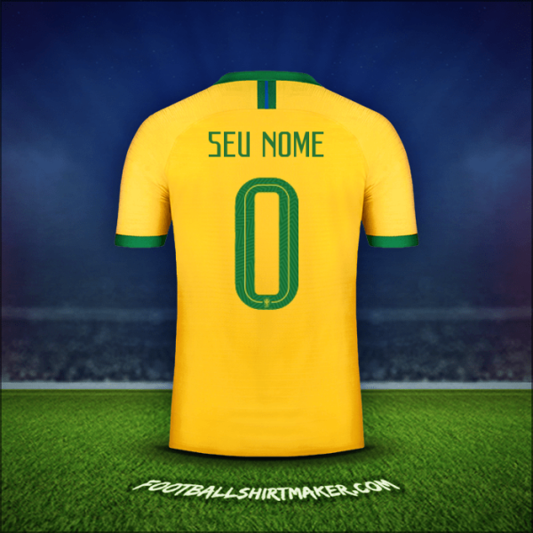 Camisa Brasil 2019 -  seu nome - 0