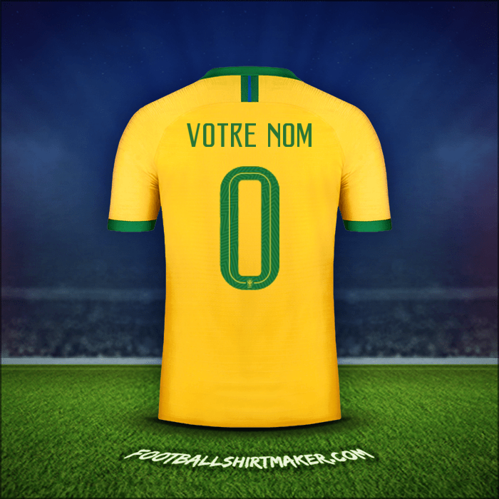 Maillot Brésil 2019 -  votre nom - 0