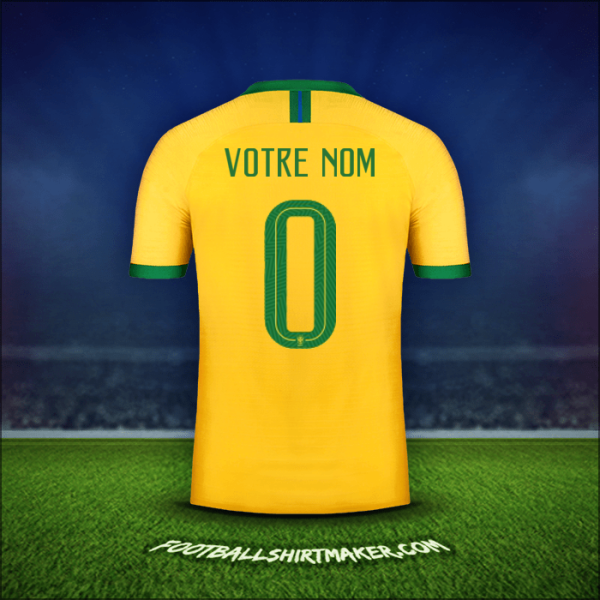 Maillot Brésil 2019 -  votre nom - 0