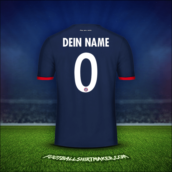 Trikot FC Bayern Munchen Cup 2017/18 Auswärts -  dein name - 0