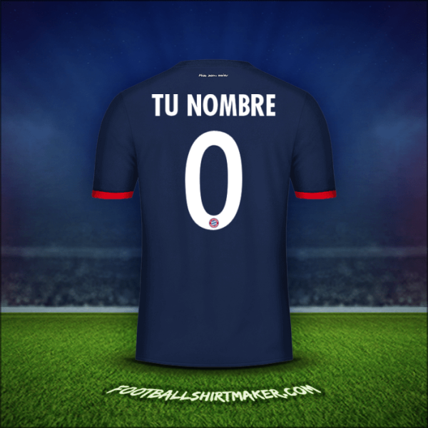 Jersey FC Bayern Munchen Cup 2017/18 Visita -  tu nombre - 0