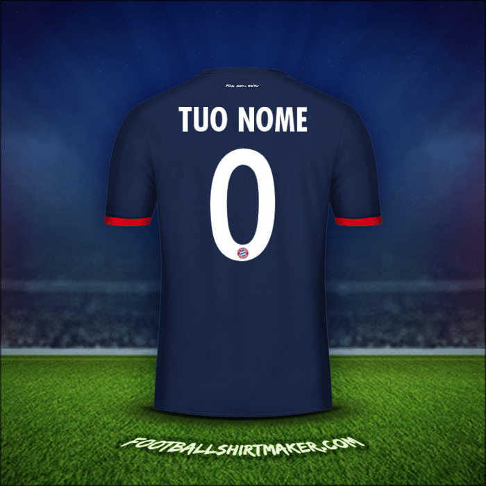 Maglia FC Bayern Munchen Cup 2017/18 Seconda -  tuo nome - 0