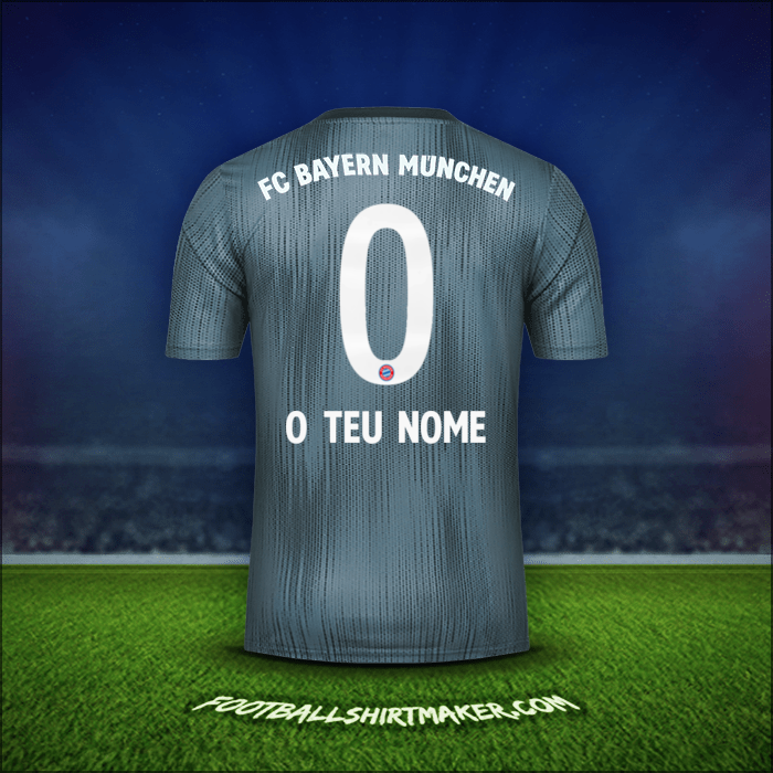 Camisola FC Bayern Munchen 2018/19 Terceira -  o teu nome - 0