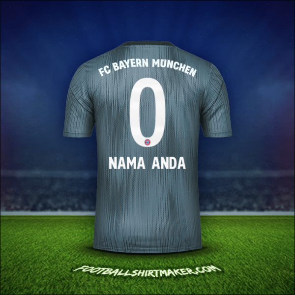 Jersey FC Bayern Munchen 2018/19 Ketiga -  nama anda - 0