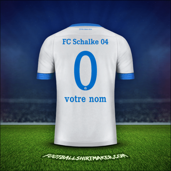 Maillot Schalke 04 2018/19 Extérieur -  votre nom - 0