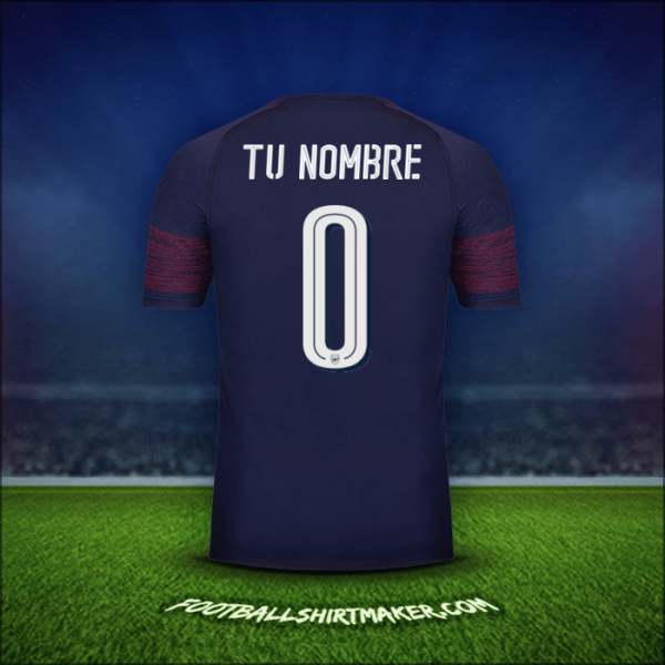 Camiseta Arsenal Cup 2018/19 Visita -  tu nombre - 0