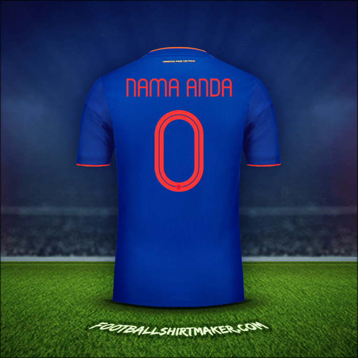 Jersey Kolombia 2019 Alternatif -  nama anda - 0