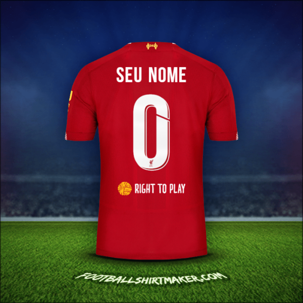 Camisa Liverpool FC Cup 2019/20 -  seu nome - 0