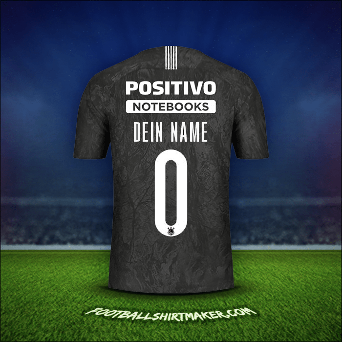 Trikot Corinthians Sudamericana 2019 Auswärts -  dein name - 0