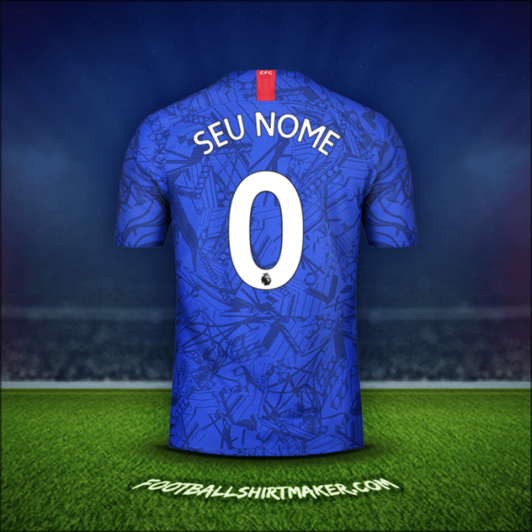 Camisa Chelsea 2019/20 -  seu nome - 0