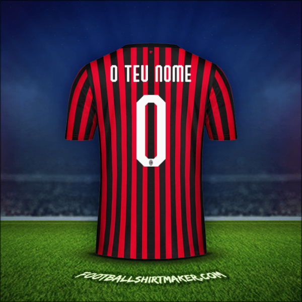 Camisola AC Milan 2019/20 -  o teu nome - 0