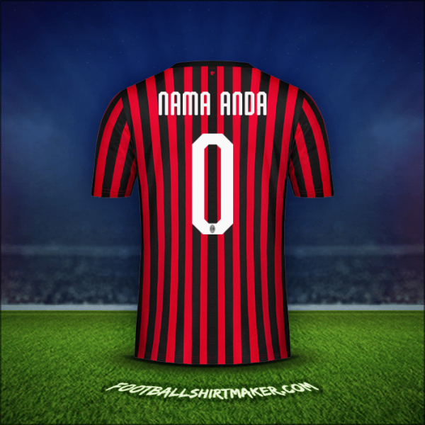 Jersey AC Milan 2019/20 -  nama anda - 0