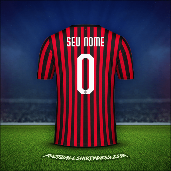 Camisa AC Milan 2019/20 -  seu nome - 0