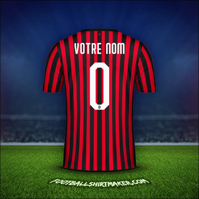 Maillot AC Milan 2019/20 -  votre nom - 0